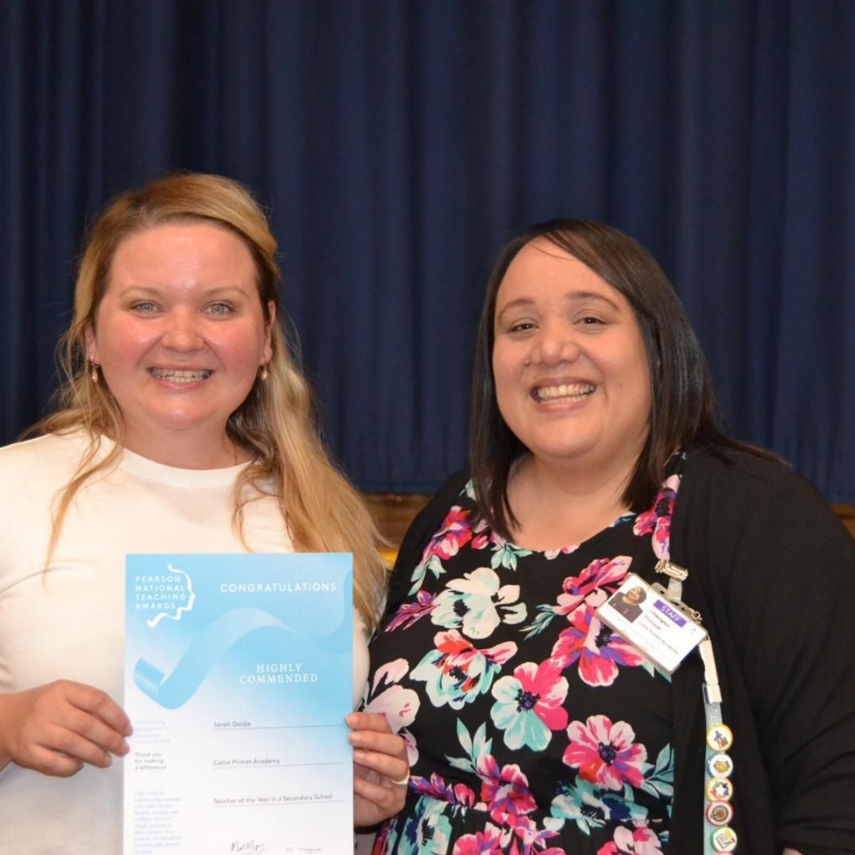 Colne Primet Academy - Primet’s Head of Creative Arts highly commended ...
